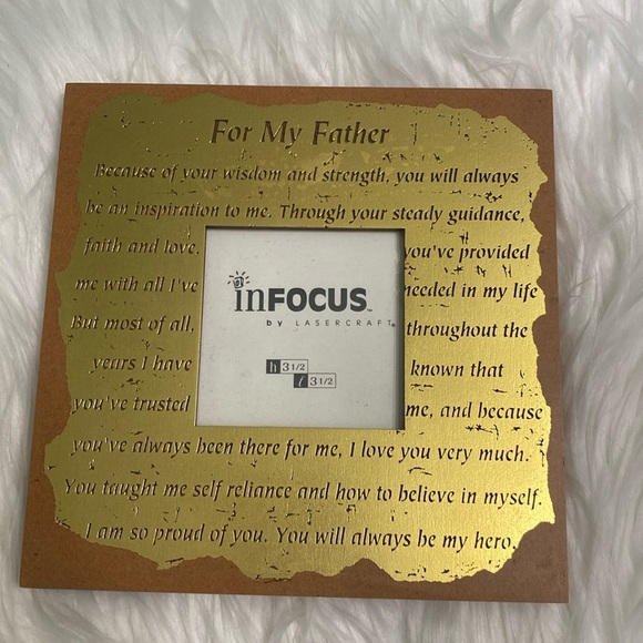 Perfect frame for Father’s Day holds 3 1/2 inch picture - Picture 1 of 3
